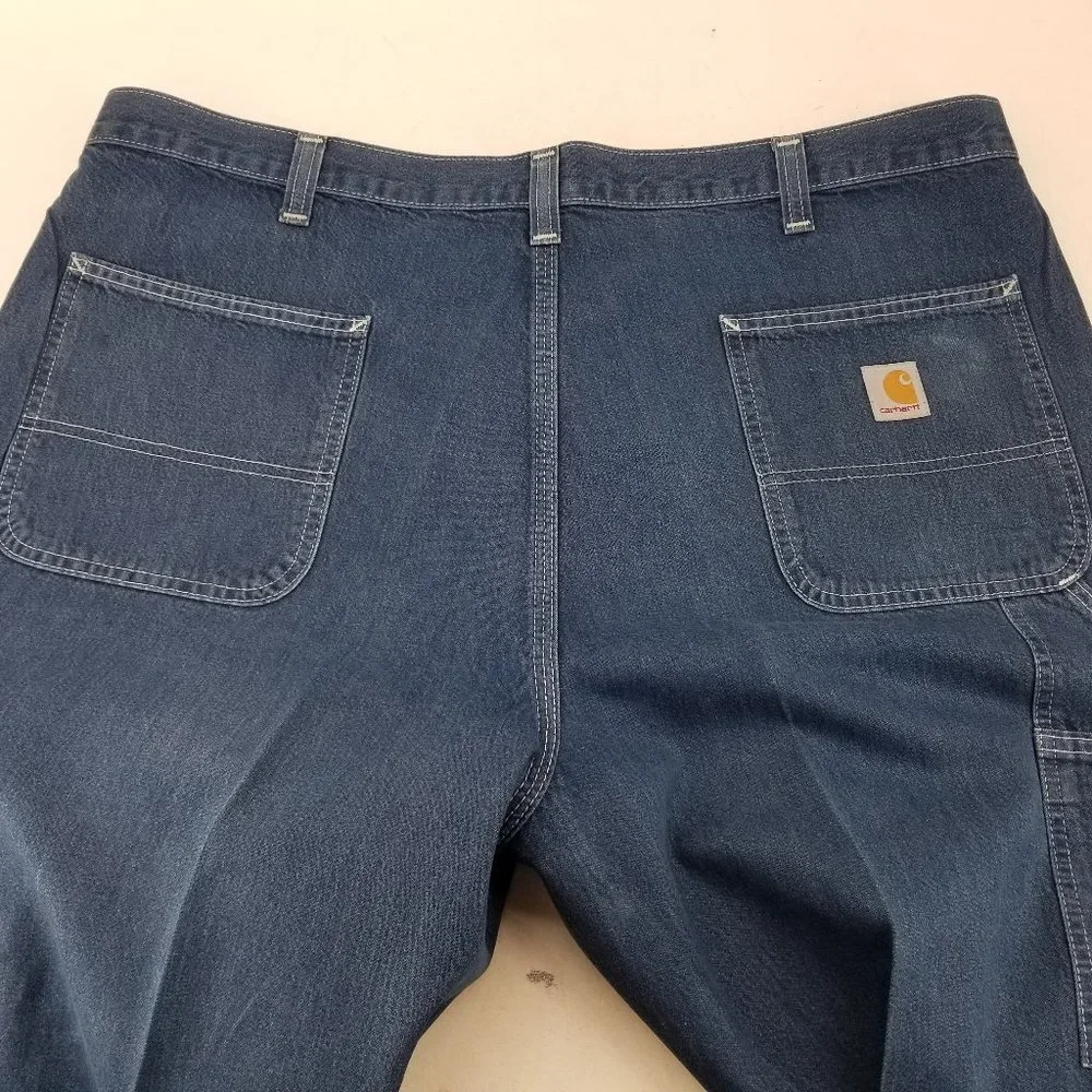 2 of Carhartt 382-83 Dungaree Carpenter Work Pants Denim Jeans Size 40x34 - Picture 3 of 6